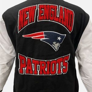 New Era NFL New England Patriots Chenille Wool Blend Varsity Jacket Choose Size…